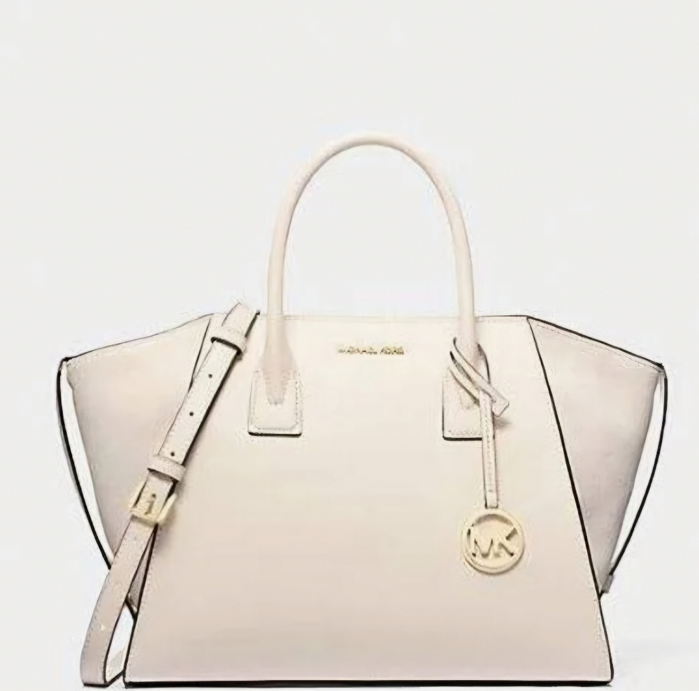 Michael Kors Cream Satchel with Gold Hardware